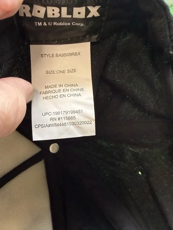 Roblox Adjustable Black Checkered Character SnapBack Hat BA909RBX - Picture 4 of 4